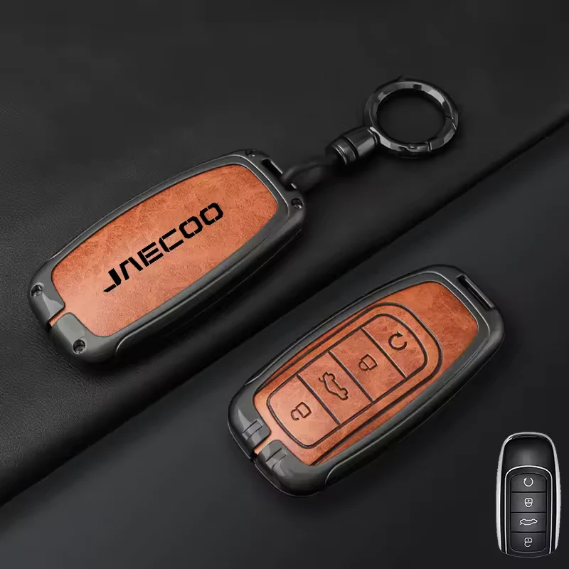 Jaecoo Key Cover with Keychain | Alloy & Leather Protective Case - Image 4