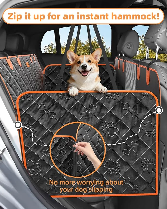 Dog Car Seat Cover – Waterproof & Scratch-Resistant Rear Seat Hammock - Image 3