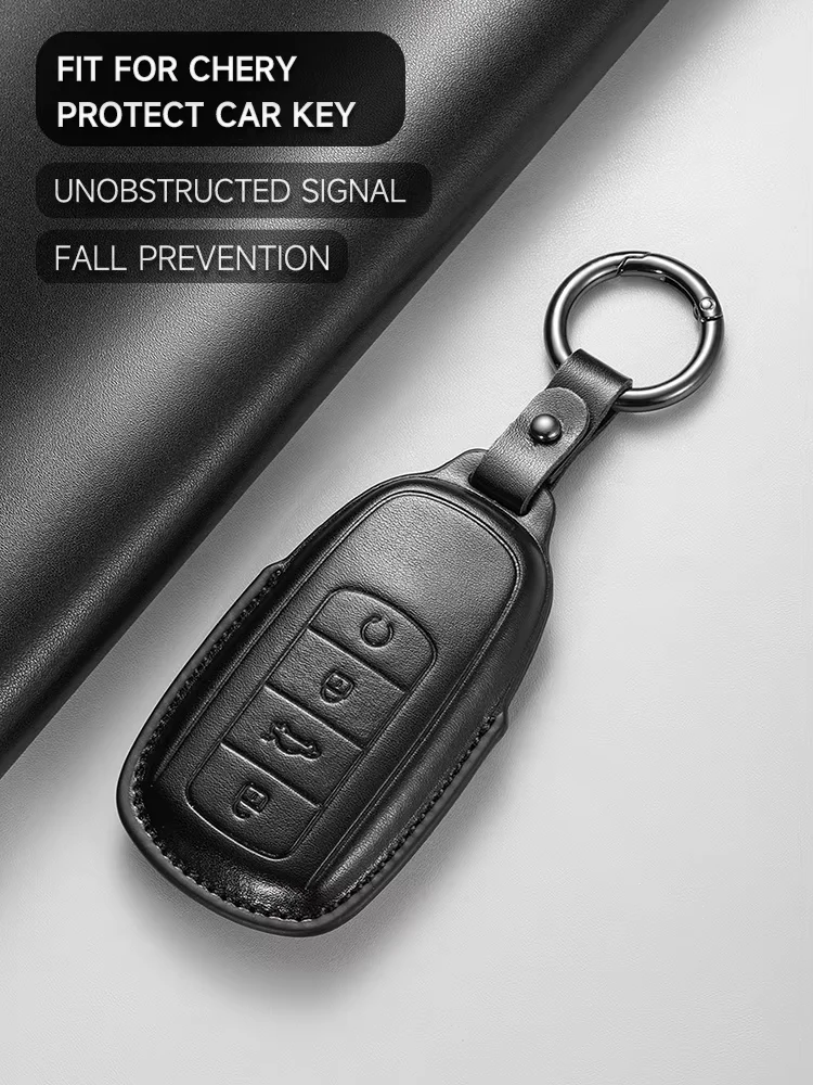 Leather Key Case Cover for Jaecoo J7 – 4-Button Smart Key Protection - Image 6