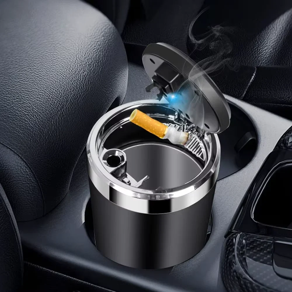 LED Car Ashtray Cup for Jaecoo | Illuminated Storage Container with Lid - Image 2