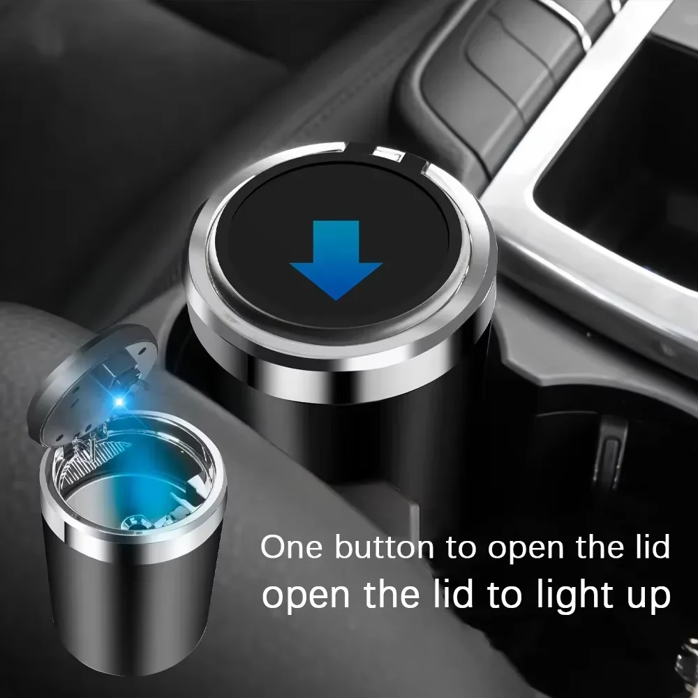 LED Car Ashtray Cup for Jaecoo | Illuminated Storage Container with Lid - Image 3